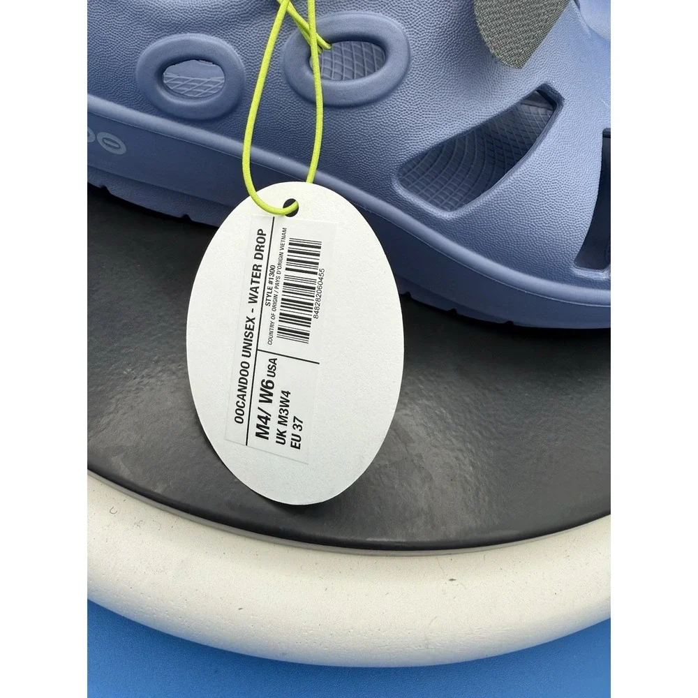 Oofos Oocandoo Womens Sz 6 Sport Recovery Sandals‎ Water Drop Blue Outdoor Shoes